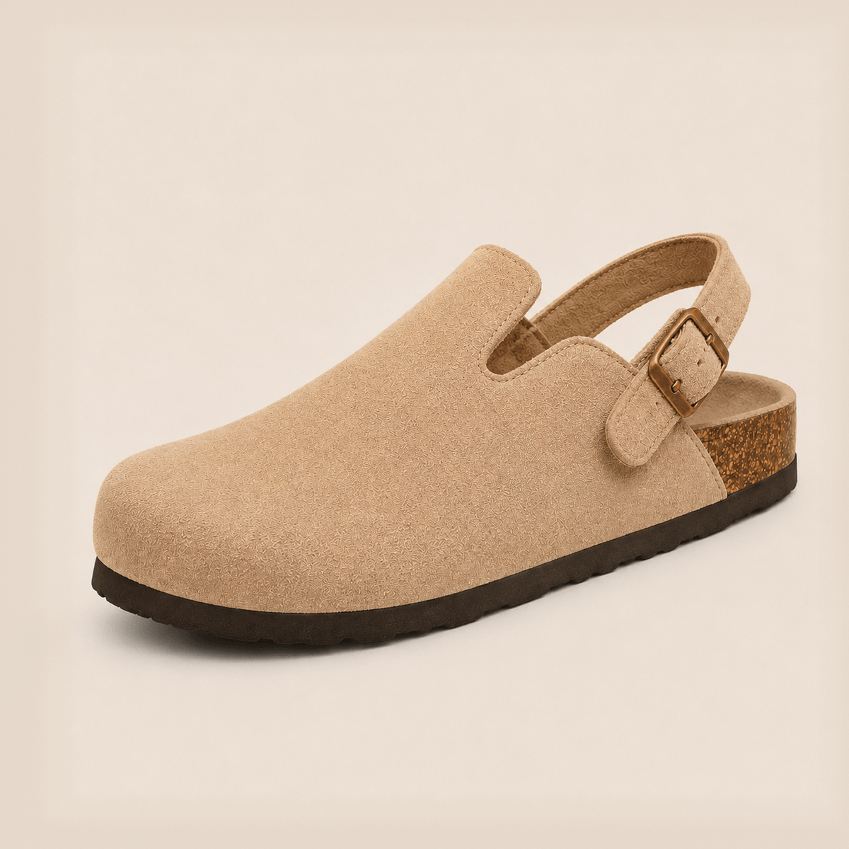 Genuine Suede Backstrap Clogs by Qomfrt