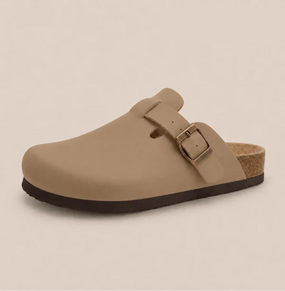 Smooth Vegan Leather Clogs by Qomfrt